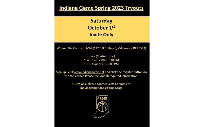 Indiana Game Tryouts