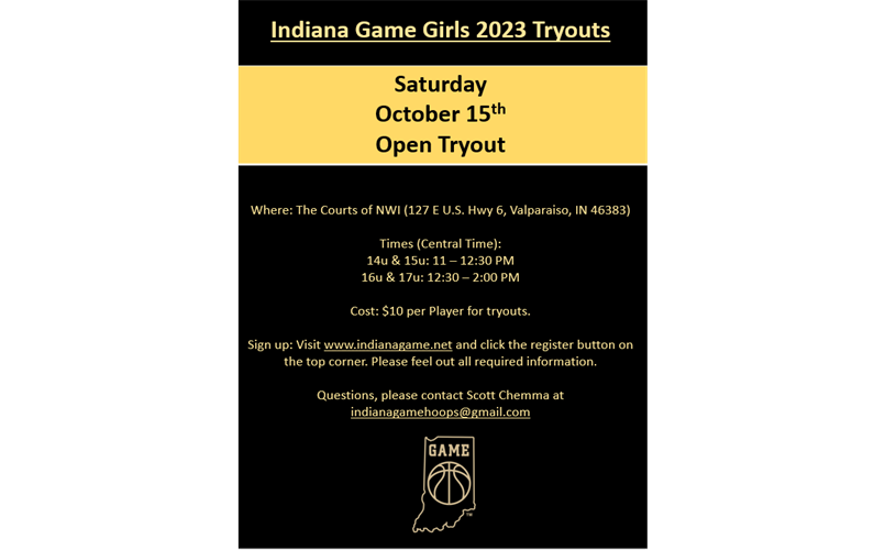 Indiana Game Girls Tryouts