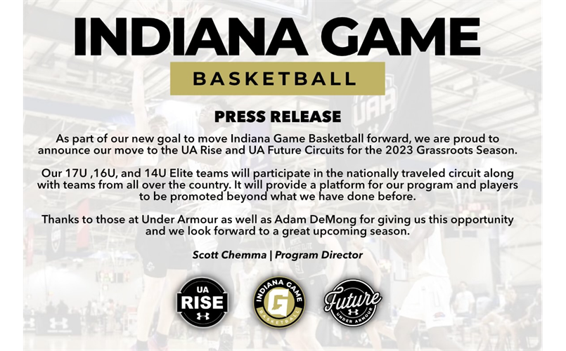 Indiana Game Joins UA Rise & UA Future